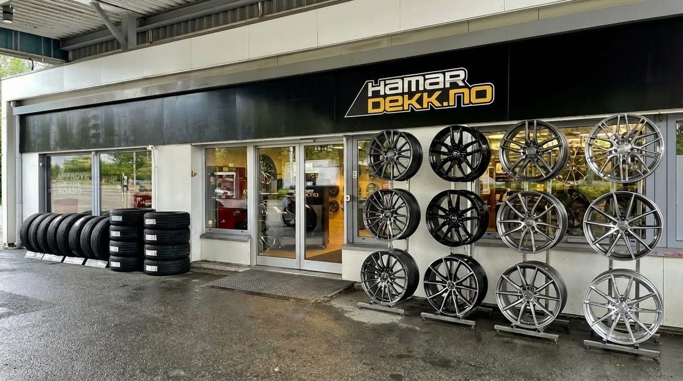 Dekkservice og dekkskift hos Hamar Dekk på Furnesvegen i Hamar